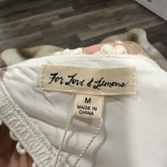 Rare NWT For Love And Lemons Creamsicle Crop Top Linen Embroidered Medium Sheer - Picture 12 of 13